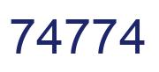 Number 74774 blue image