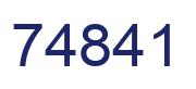 Number 74841 blue image
