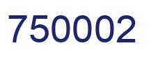 Number 750002 blue image