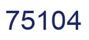Número 75104 imagen azul