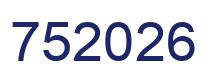 Número 752026 imagen azul
