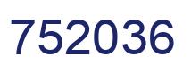 Number 752036 blue image