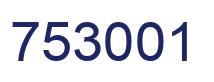 Number 753001 blue image