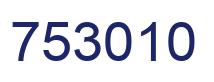 Number 753010 blue image