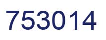 Number 753014 blue image