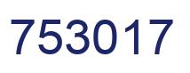 Number 753017 blue image