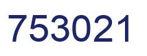 Number 753021 blue image