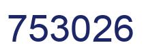 Number 753026 blue image