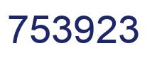 Number 753923 blue image