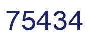 Number 75434 blue image