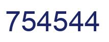 Number 754544 blue image