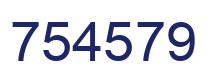 Number 754579 blue image
