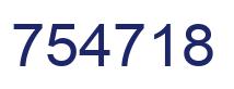 Number 754718 blue image