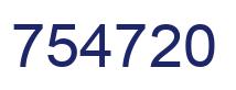 Number 754720 blue image