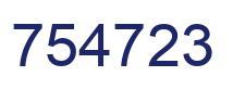 Number 754723 blue image