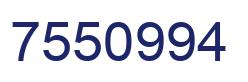 Number 7550994 blue image