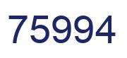 Number 75994 blue image