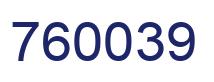 Number 760039 blue image