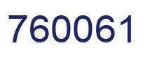 Number 760061 blue image