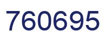 Number 760695 blue image