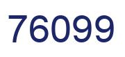 Number 76099 blue image