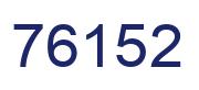 Number 76152 blue image