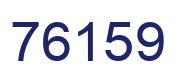 Number 76159 blue image