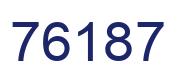 Number 76187 blue image