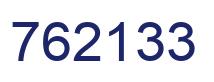 Number 762133 blue image