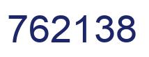 Number 762138 blue image