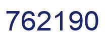 Number 762190 blue image