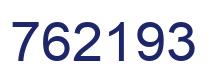 Number 762193 blue image