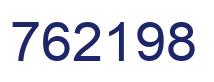 Number 762198 blue image
