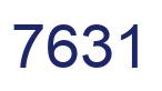 Número 7631 imagen azul