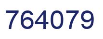 Number 764079 blue image