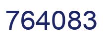 Number 764083 blue image
