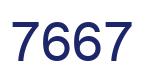 Number 7667 blue image