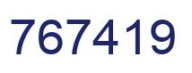 Number 767419 blue image