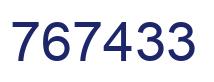 Number 767433 blue image