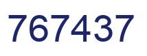 Number 767437 blue image