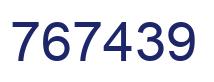 Number 767439 blue image