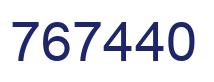 Number 767440 blue image