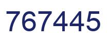 Number 767445 blue image