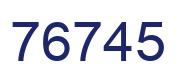 Número 76745 imagen azul