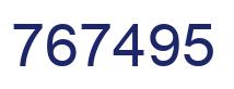 Number 767495 blue image