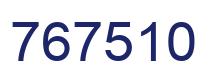 Number 767510 blue image