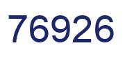 Number 76926 blue image