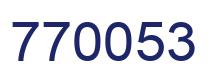 Number 770053 blue image