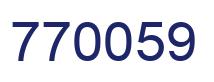 Número 770059 imagen azul
