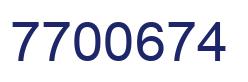 Número 7700674 imagen azul